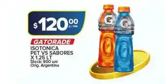 Carrefour Maxi Gatorade Isotonica Pet Vs Sabores x1.25 Lt oferta