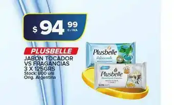 Carrefour Maxi Plusbelle Jabon Tocador Vs Fragancias 3x125 grs oferta