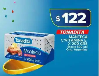 Carrefour Maxi Tonadita Manteca C Vitamina E x200 grs oferta