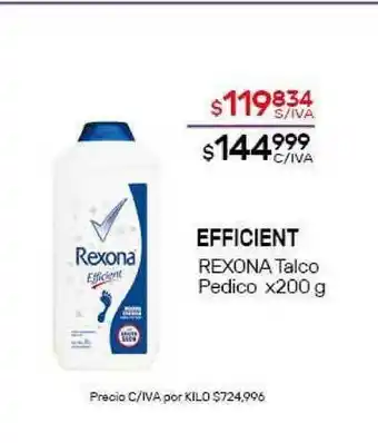 Nini Mayorista Efficient Rexona Talco x200 g oferta