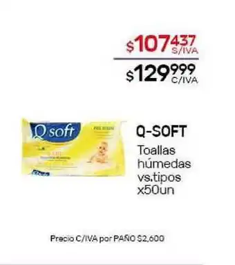 Nini Mayorista Q-soft Toallas Humedasvs. Tipos x50 un oferta