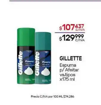 Nini Mayorista Gillette Esuma P-afeiter x175 ml oferta