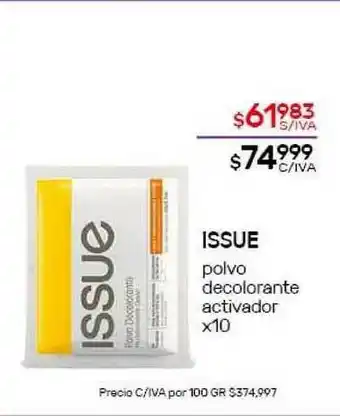Nini Mayorista Issue Polvo Decolorante Activador x10 oferta
