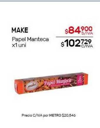 Nini Mayorista Make Papel Manteca x1 uni oferta