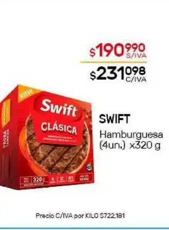 Nini Mayorista Swift Hamburguesa x320 g oferta