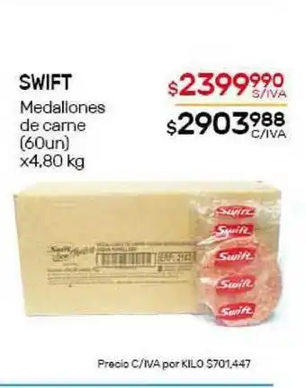 Nini Mayorista Swift Medallones De Carne x4.80 kg oferta