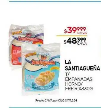 Nini Mayorista La Santiagueña Empanadas Horno- Freir x330 g oferta