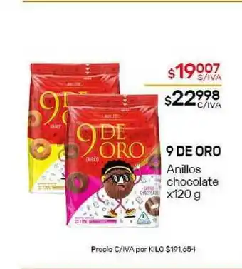 Nini Mayorista 9 De Oro Anillos Chocolate x120 g oferta