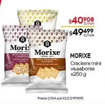 Nini Mayorista Morixe Crackers Mini x250 g oferta