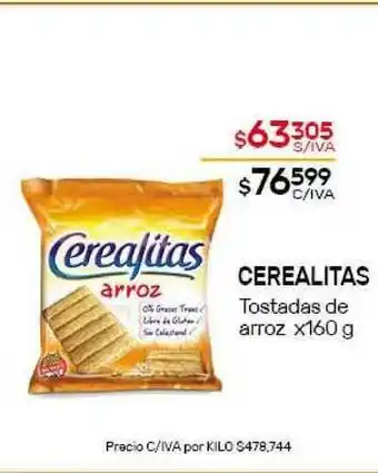 Nini Mayorista Cerealitas Tostadas De Arroz x160 g oferta