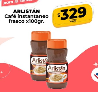 Supermayorista Vital Arlistán Café instantáneo Frasco x100gr oferta