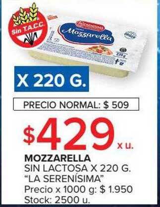 Carrefour Mozzarella sin lactosa oferta
