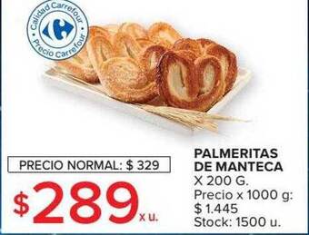 Carrefour Palmeritas de manteca oferta
