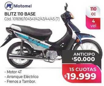 Naldo Lombardi Blitz 110 base motomel oferta