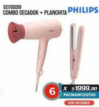 Pacman Combo secador + planchita philips oferta