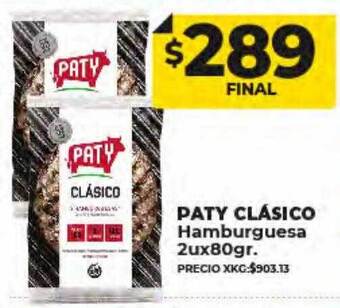 Supermayorista Vital Paty clásico hamburguesa oferta