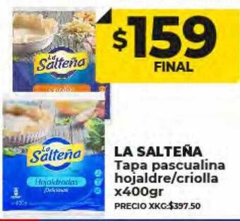 Supermayorista Vital La salteña tapa pascualina hojaldre criolla oferta