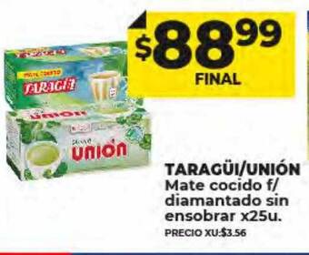 Supermayorista Vital Taragüi unión mate cocido f diamantado sin ensobrar oferta