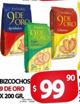 Supermercados Mariano Max Bizcochos 9 de oro oferta