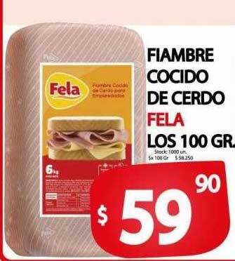 Supermercados Mariano Max Fiambre cocido de cerdo fela oferta