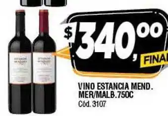Supermercados Yaguar Vino estancia mend mer malb oferta