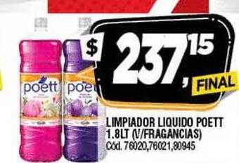 Supermercados Yaguar Limpiador liquido poett oferta