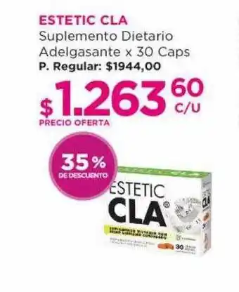 Punto de Salud Estetic cla suplemento dieteario adelgasante 35% de descuento oferta