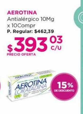 Punto de Salud Aerotina antialérgico 15% de descuento oferta