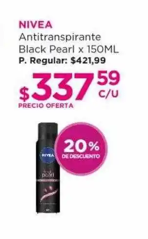 Punto de Salud Nivea antitranspirante black pearl 20% de descuento oferta