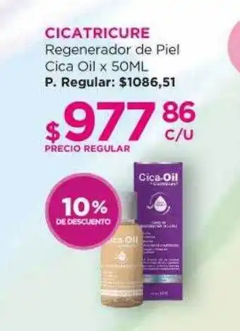 Punto de Salud Cicatricure regenerador de piel cica oil 10% de descuento oferta