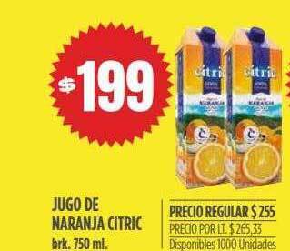 Supermercados Vea Jugo de naranja citric oferta
