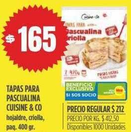 Supermercados Vea Tapas para pascualina cuisine & co oferta