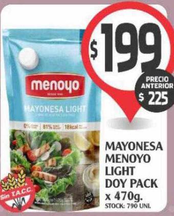 Mayonesa menoyo light doy pack