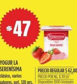 Supermercados Vea Yogur la serenisima oferta