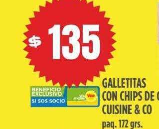 Supermercados Vea Galletitas con chips de chocolate cuisine & co oferta
