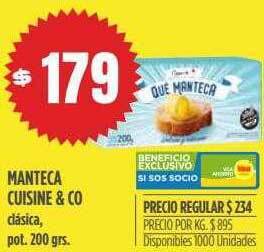 Supermercados Vea Manteca cuisine & co oferta