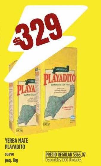 Supermercados Vea Yerba mate playadito oferta