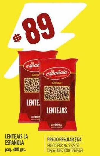 Supermercados Vea Lentejas la española oferta