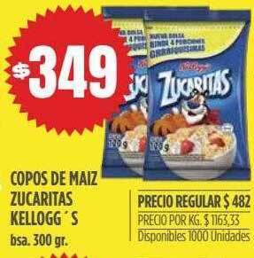 Supermercados Vea Copos de maiz zucaritas kellogg's oferta