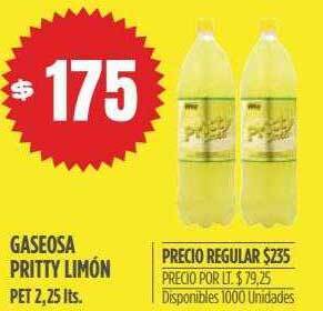 Supermercados Vea Gaseosa pritty limón oferta