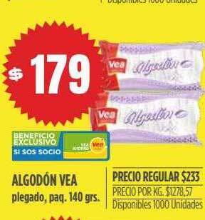 Supermercados Vea Algodón vea oferta
