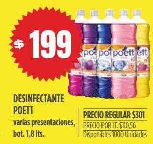 Supermercados Vea Desinfectante poett oferta