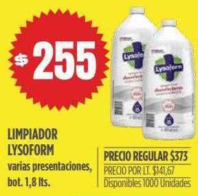 Supermercados Vea Limpiador lysoform oferta