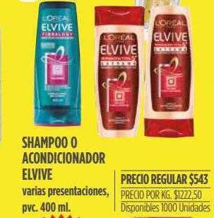 Supermercados Vea Shampoo o acondicionador elvive oferta