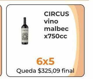 Pasos Supermercado Circus vino malbec oferta