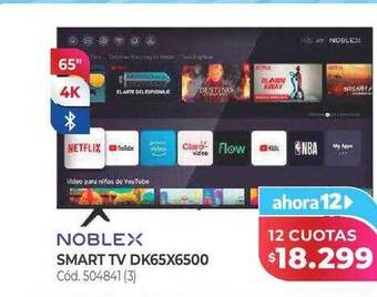 Naldo Lombardi Noblex smart tv dk65x6500 oferta