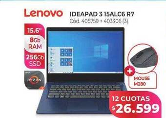 Naldo Lombardi Lenovo ideapad 3 15alc6 r7 oferta