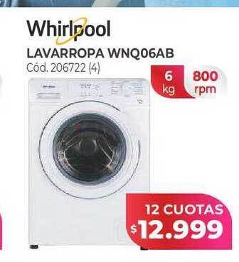 Naldo Lombardi Whirlpool lavarropa wnq06ab oferta