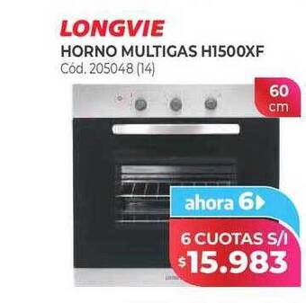 Naldo Lombardi Longvie horno multigas h1500xf oferta