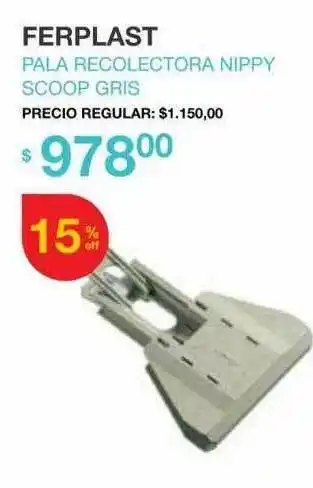 Puppis Ferplast pala recolectora nippy scoop gris oferta